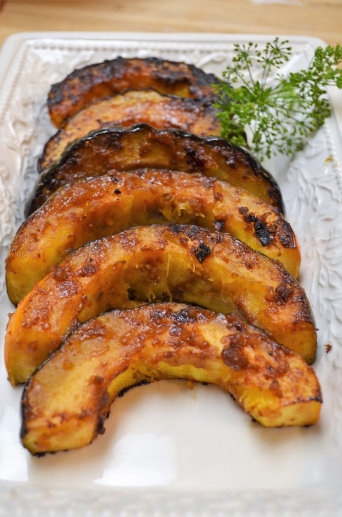 Roasted Acorn Squash with Miso Glaze