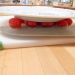 Quick Tip for Cutting Cherry Tomatoes