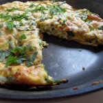 Fritatta with Asparagus, Pancetta and Goat Cheese