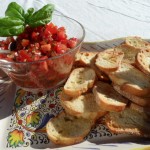 Heirloom Tomato and Fresh Basil Crostini
