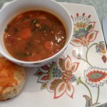 Minestrone Soup with Cheddar Biscuits