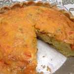 Quiche with Hash Browns, Prosciutto and Red Pepper
