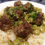 Baharat Meatballs with Fava Beans 