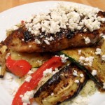 Za’atar Chicken and Grilled Zucchini, Peppers and Feta