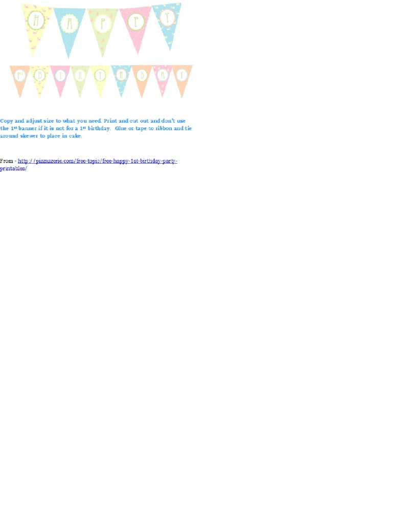 Printable Birthday Banner for Cake Topper » An Inspired Kitchen