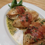 Chicken Stuffed with Fontina and Sage and Wrapped with Prosciutto