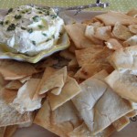 Feta and Lemon Dip with Pita Chips