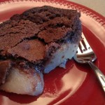 Chocolate Molten Pear Cake