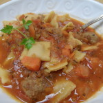 Chicken Sausage and Mini Ravioli Soup