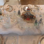 Putz Christmas Cottage Tablescape