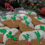 Crystallized Ginger Cookies Dipped in White Chocolate