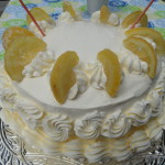 White Cake with Lemon Curd and Vanilla Swiss Meringue Butter Cream