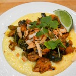 Trinidadian Chicken Curry with Coconut Polenta and Collard Greens