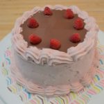 Chocolate Cake with Fresh Raspberry Buttercream and Chocolate Ganache